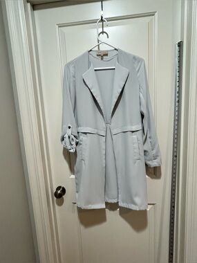 Philosophy Light Gray Open-Front long sleeve Blazer Jacket women’s size XS